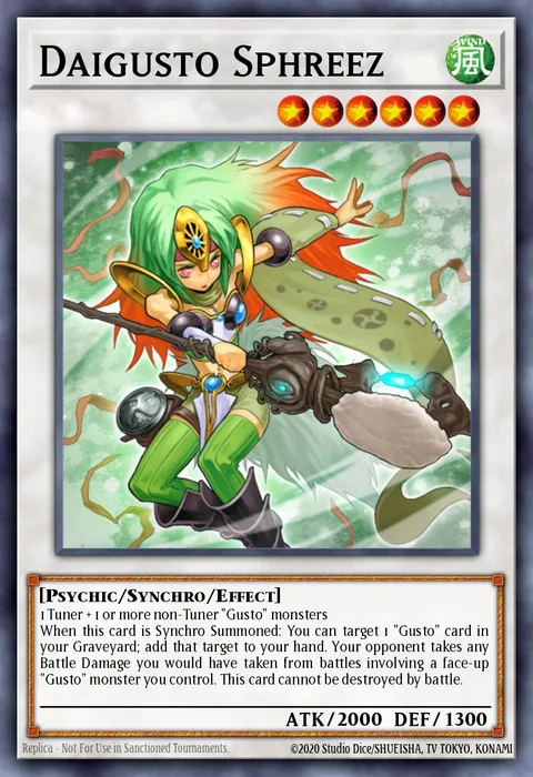 Daigusto Sphreez trading card