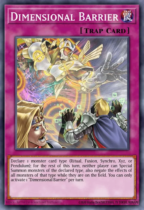 Dimensional Barrier trading card