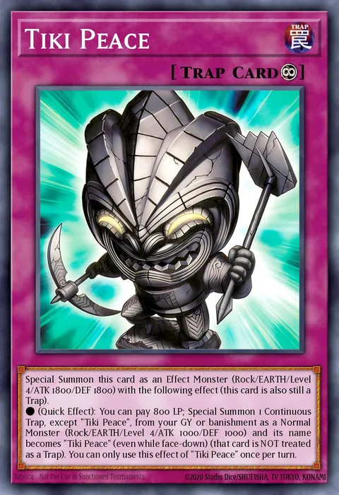 Tiki Peace trading card
