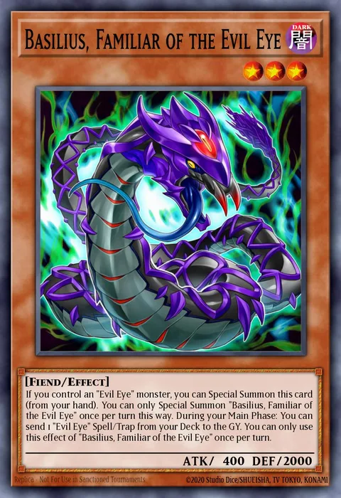 Basilius, Familiar of the Evil Eye trading card