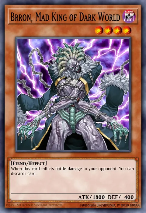 Brron, Mad King of Dark World trading card