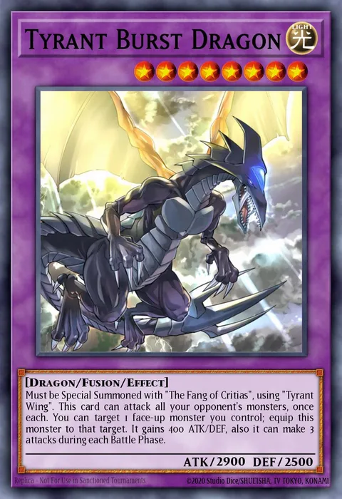 Tyrant Burst Dragon trading card