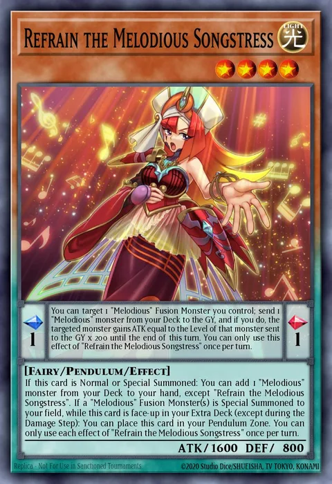 Refrain the Melodious Songstress trading card