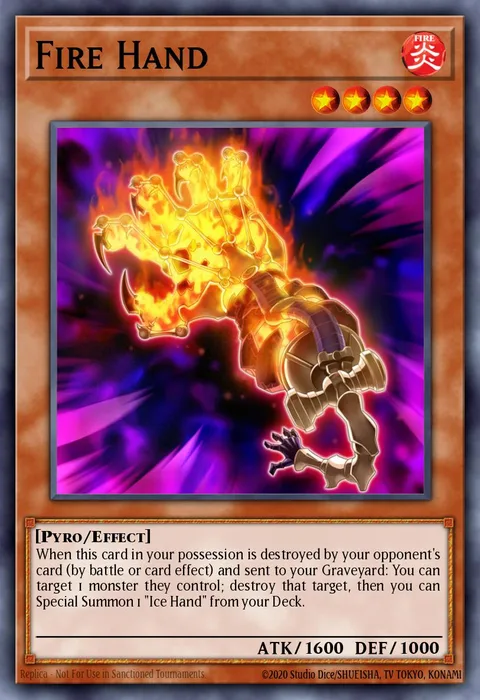 Fire Hand trading card