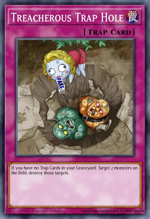 Treacherous Trap Hole trading card