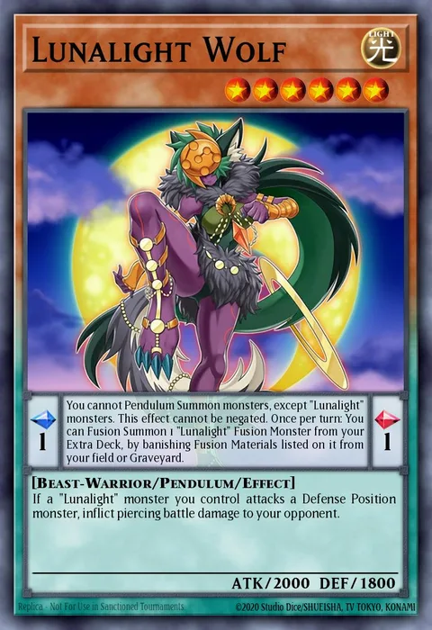 Lunalight Wolf trading card