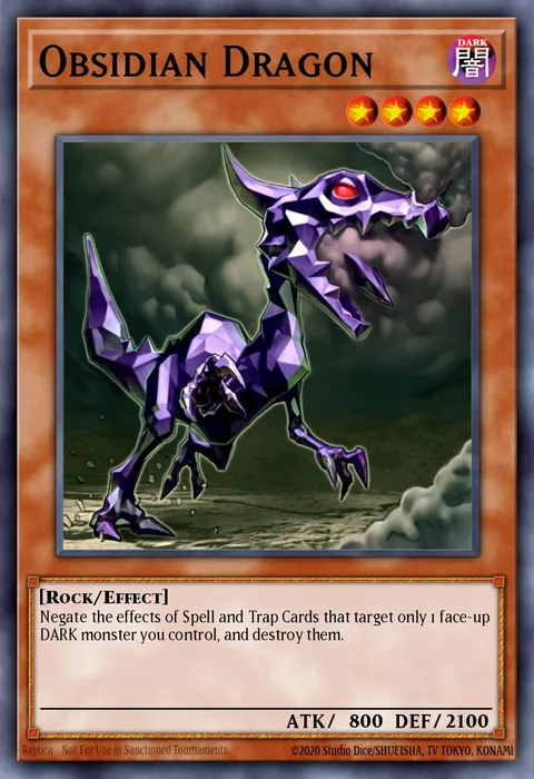 Obsidian Dragon trading card