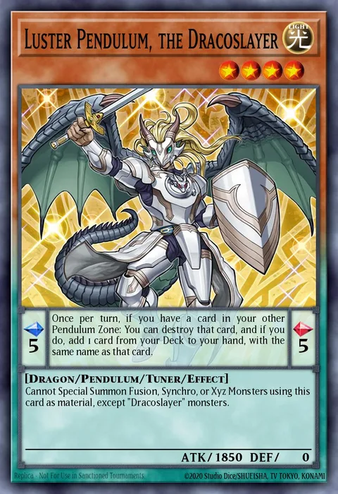 Luster Pendulum, the Dracoslayer trading card