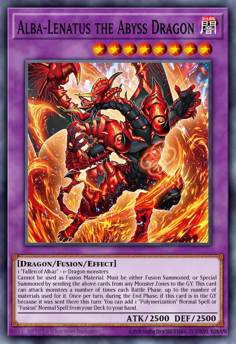 Alba-Lenatus the Abyss Dragon trading card