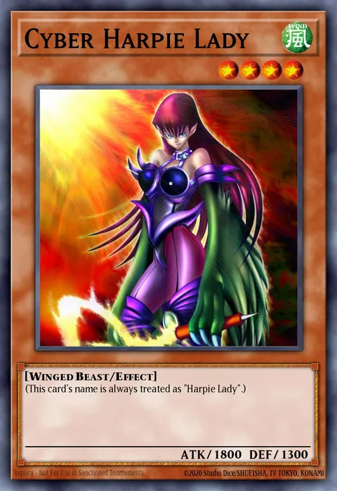 Cyber Harpie Lady trading card