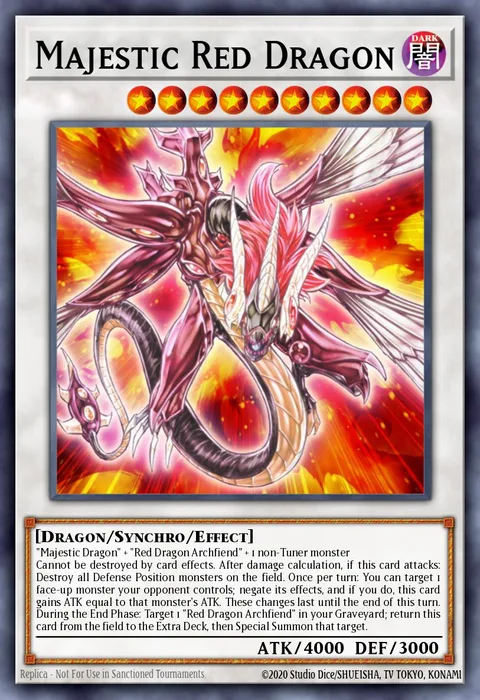 Majestic Red Dragon trading card