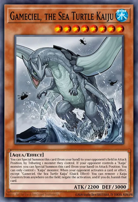 Gameciel, the Sea Turtle Kaiju trading card