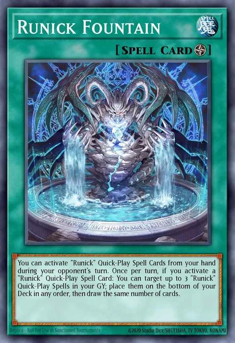 Runick Fountain trading card