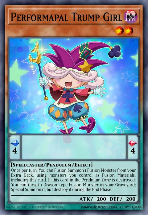 Performapal Trump Girl trading card