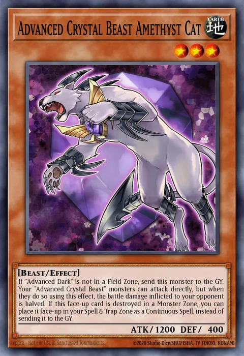 Advanced Crystal Beast Amethyst Cat trading card
