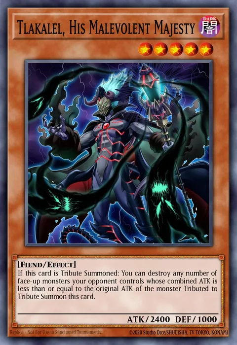 Tlakalel, His Malevolent Majesty trading card
