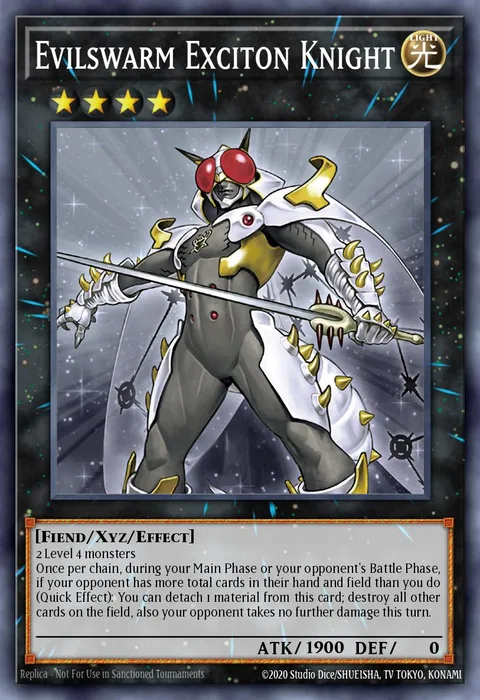 Evilswarm Exciton Knight trading card