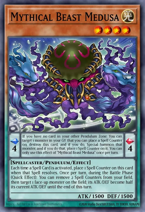 Mythical Beast Medusa trading card