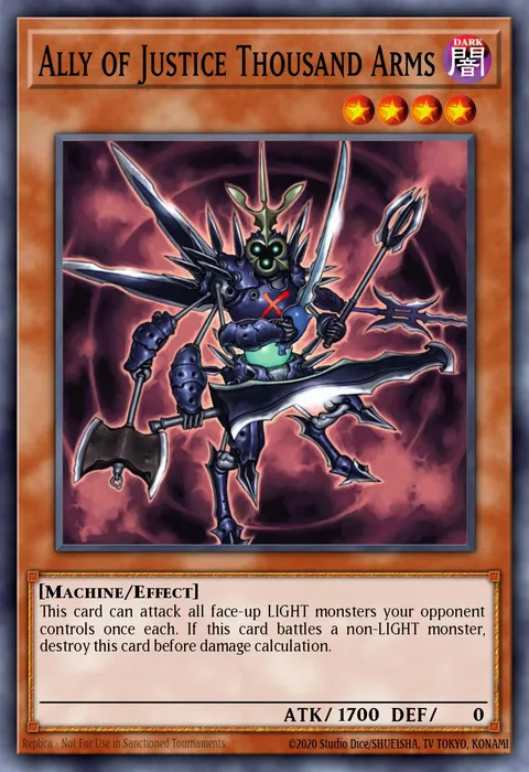 Ally of Justice Thousand Arms trading card