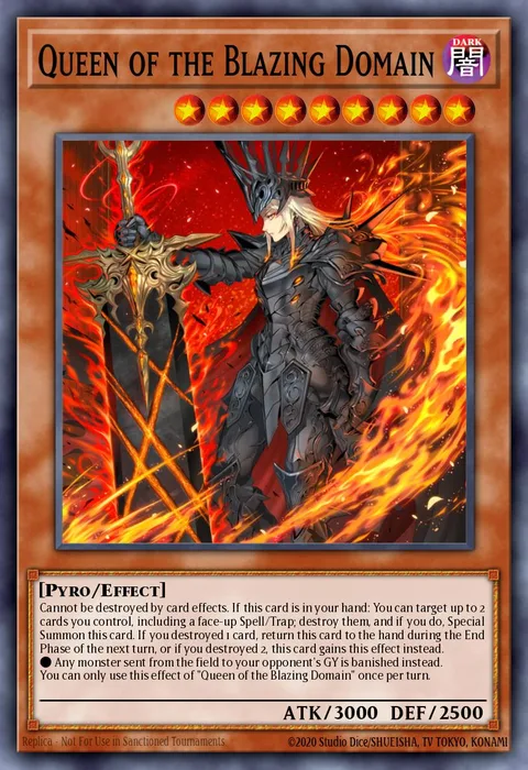 Queen of the Blazing Domain trading card
