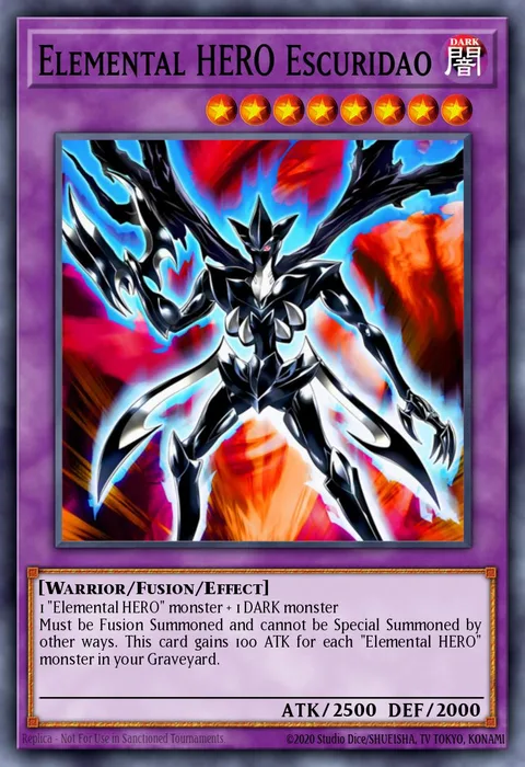 Elemental HERO Escuridao trading card