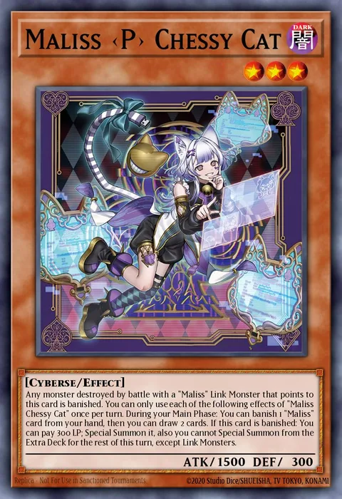 Maliss <P> Chessy Cat trading card