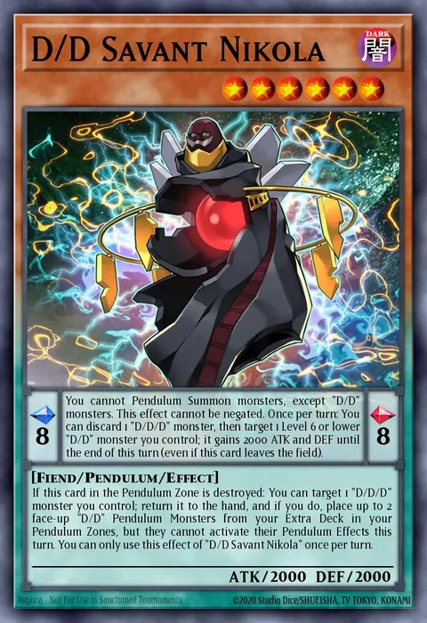 D/D Savant Nikola trading card