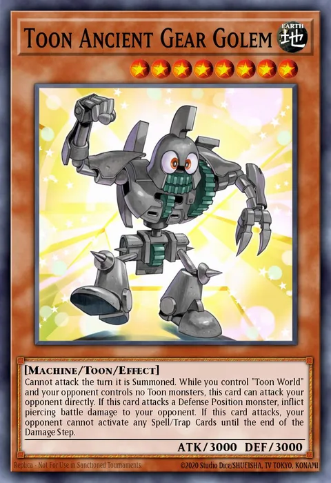Toon Ancient Gear Golem trading card