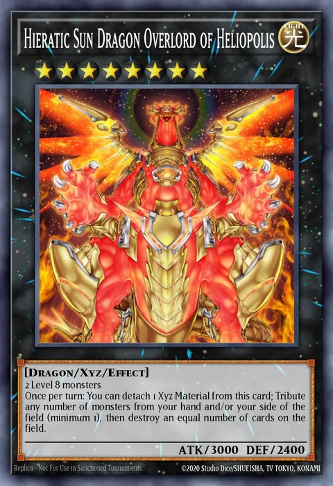 Hieratic Sun Dragon Overlord of Heliopolis trading card