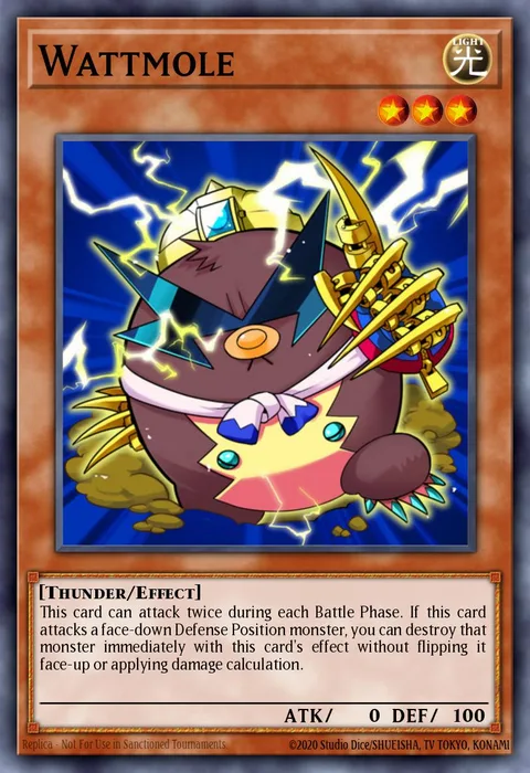 Wattmole trading card