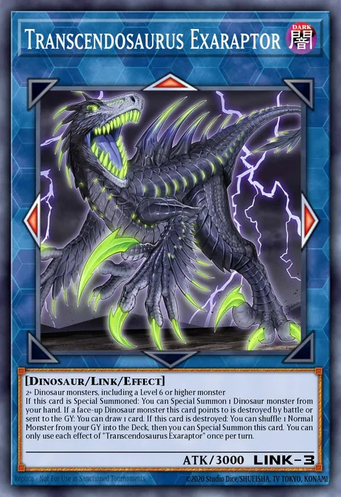 Transcendosaurus Exaraptor trading card