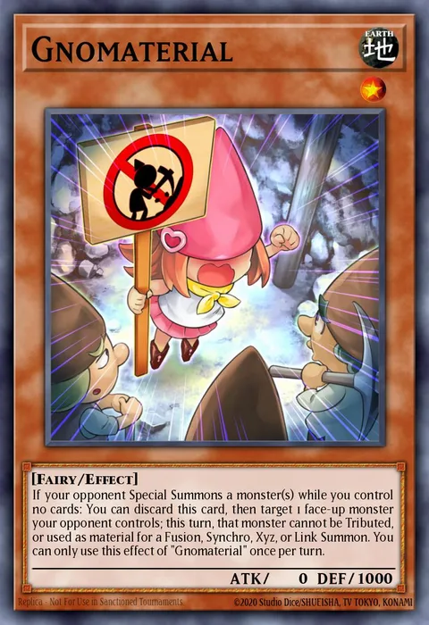 Gnomaterial trading card