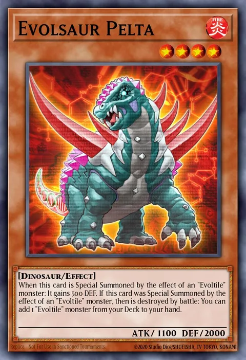 Evolsaur Pelta trading card