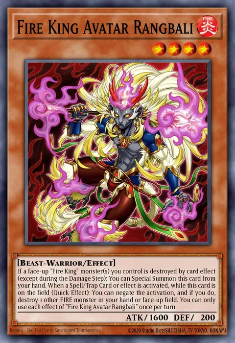 Fire King Avatar Rangbali trading card