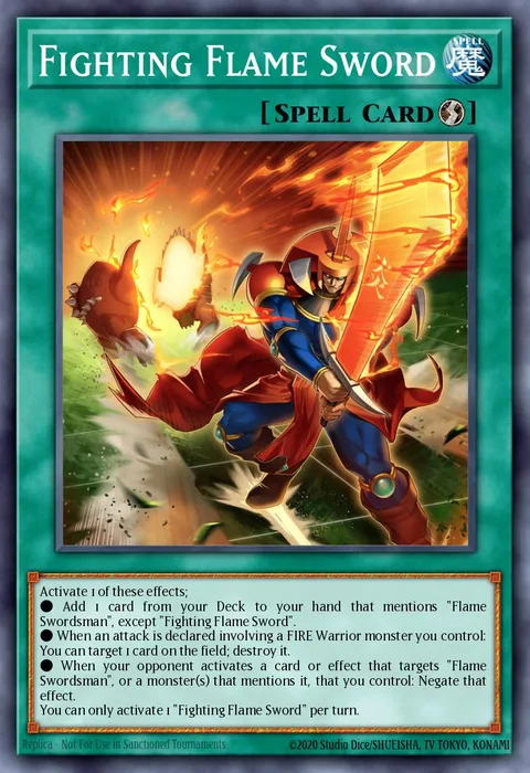 Fighting Flame Sword trading card