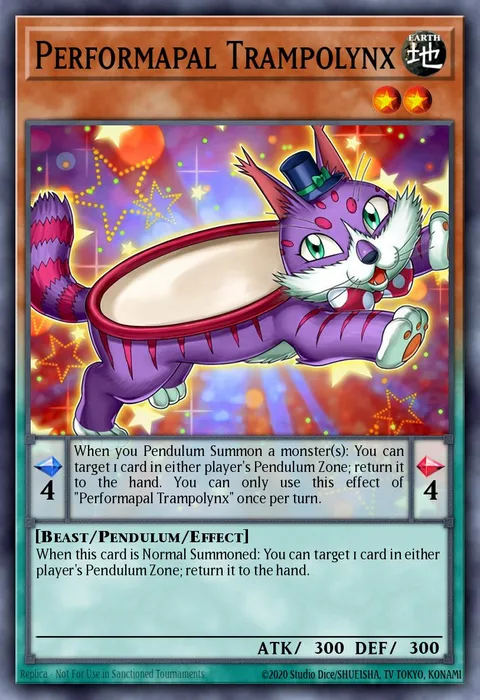 Performapal Trampolynx trading card