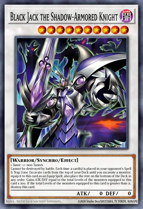 Black Jack the Shadow-Armored Knight trading card