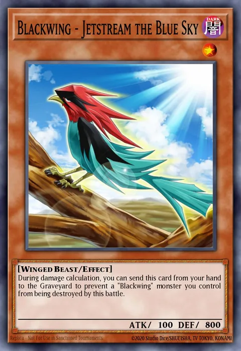 Blackwing - Jetstream the Blue Sky trading card