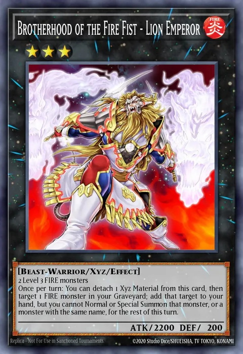 Brotherhood of the Fire Fist - Lion Emperor trading card