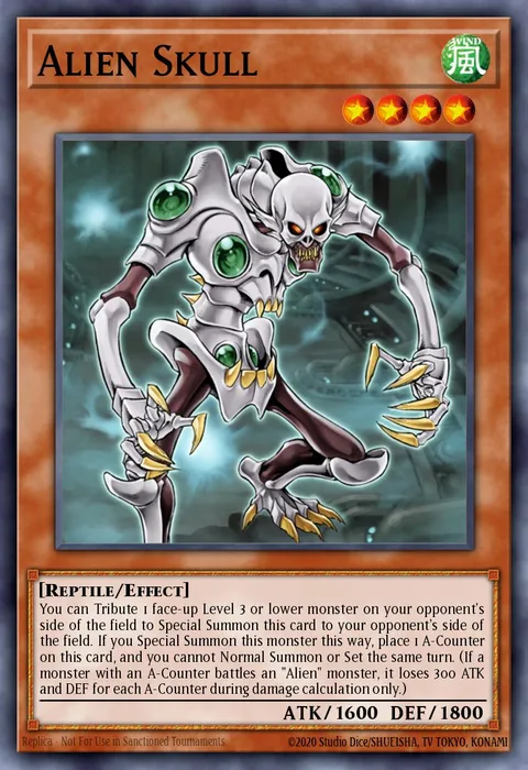 Alien Skull trading card
