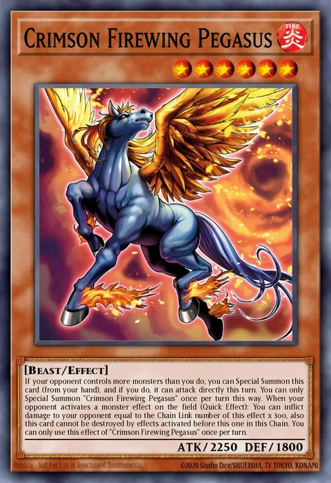 Crimson Firewing Pegasus trading card