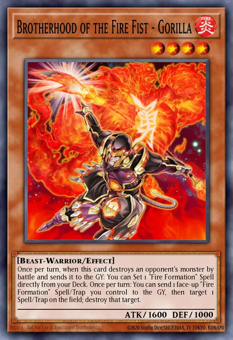 Brotherhood of the Fire Fist - Gorilla trading card