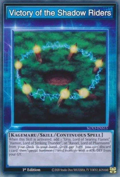 Victory of the Shadow Riders trading card
