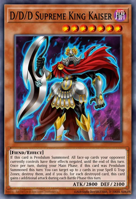 D/D/D Supreme King Kaiser trading card