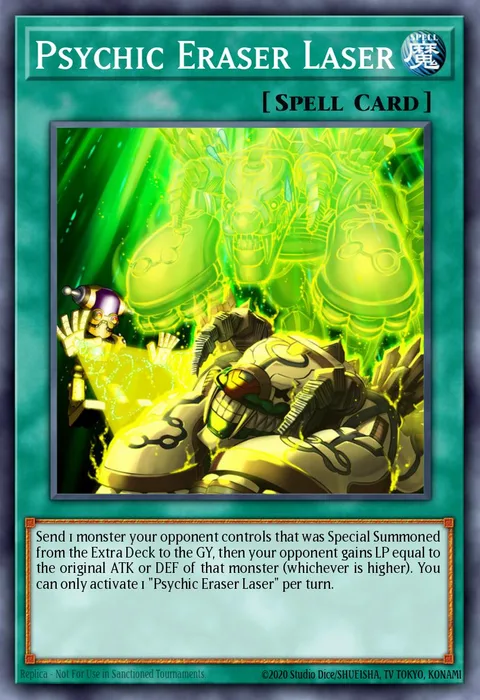 Psychic Eraser Laser trading card