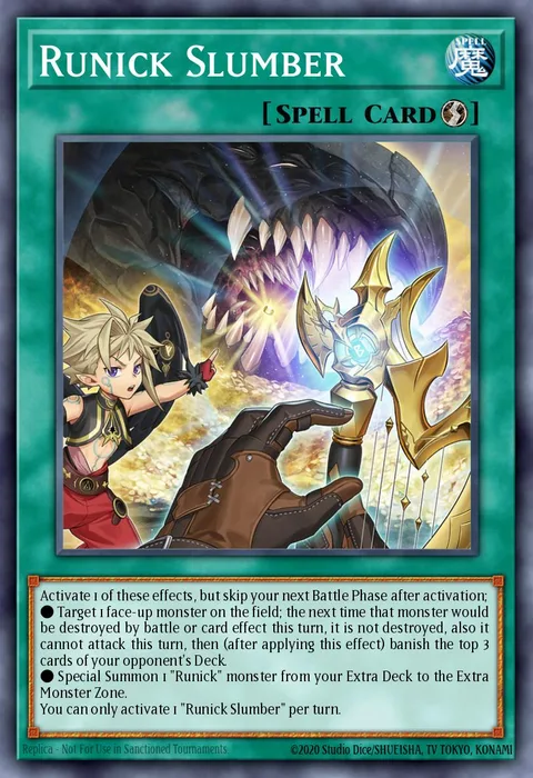 Runick Slumber trading card