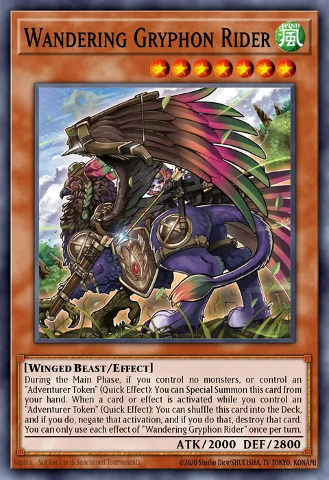 Wandering Gryphon Rider trading card
