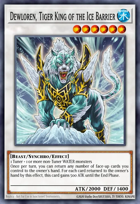 Dewloren, Tiger King of the Ice Barrier trading card