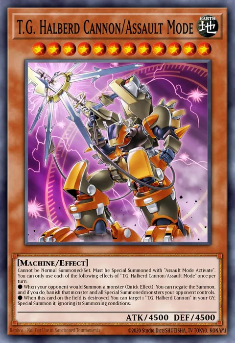 T.G. Halberd Cannon/Assault Mode trading card