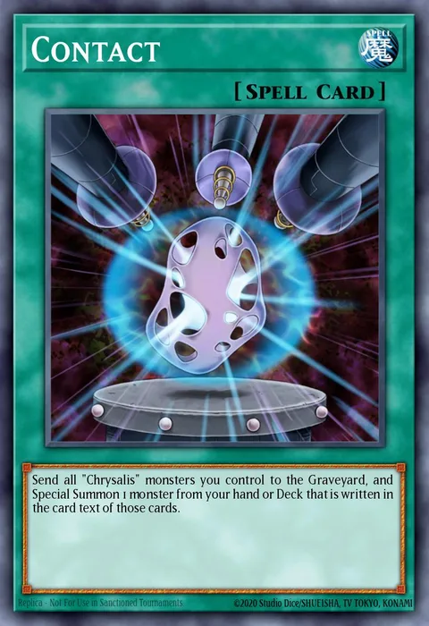 Contact trading card